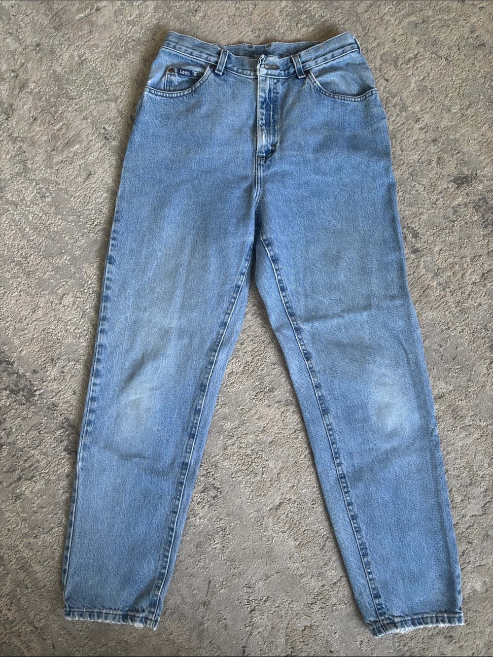 VINTAGE Lee Light Blue Women's High-Waist Jeans no tag 28x29 measure